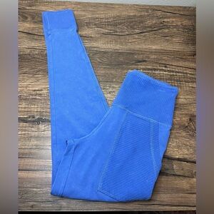Aerie Blue Ribbed Pocket Legging XS